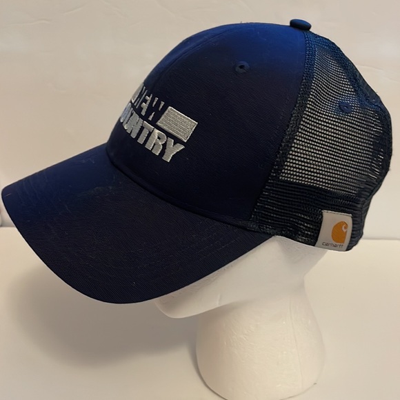 Carhartt new country baseball trucker hat cap snap back mesh os black - Picture 2 of 8